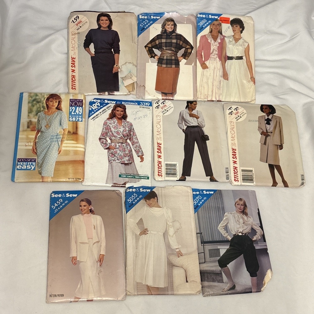 10 Vintage Women's Clothing Patterns McCall's & Butterick‎